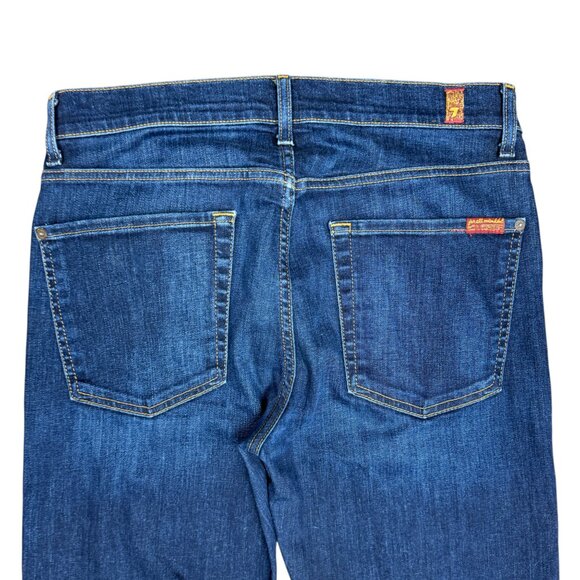 EUC‎ Women's 7 FOR ALL MANKIND The Slimmy Mid Rise Slim Straight Jean | Size 31 - Picture 5 of 10